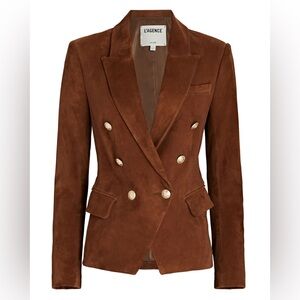 L’AGENCE leather blazer